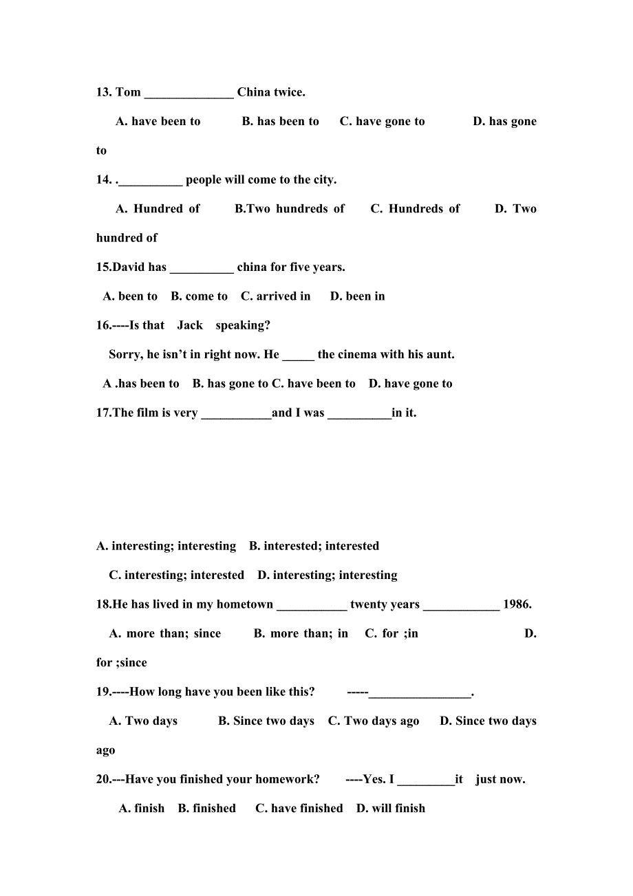 外研版八年级下册英语模块月考试题_第2页