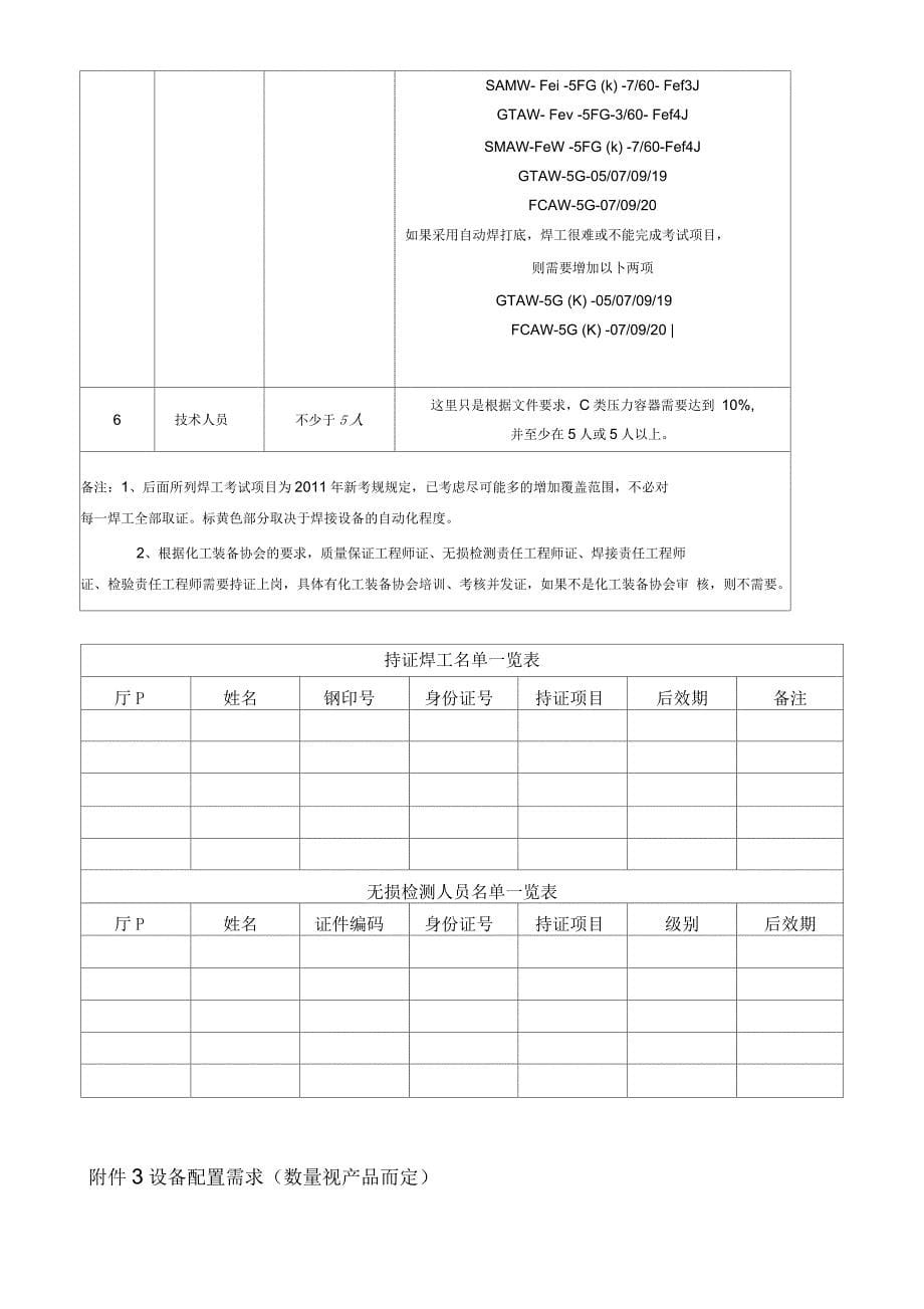 压力容器取证流程及要求_第5页