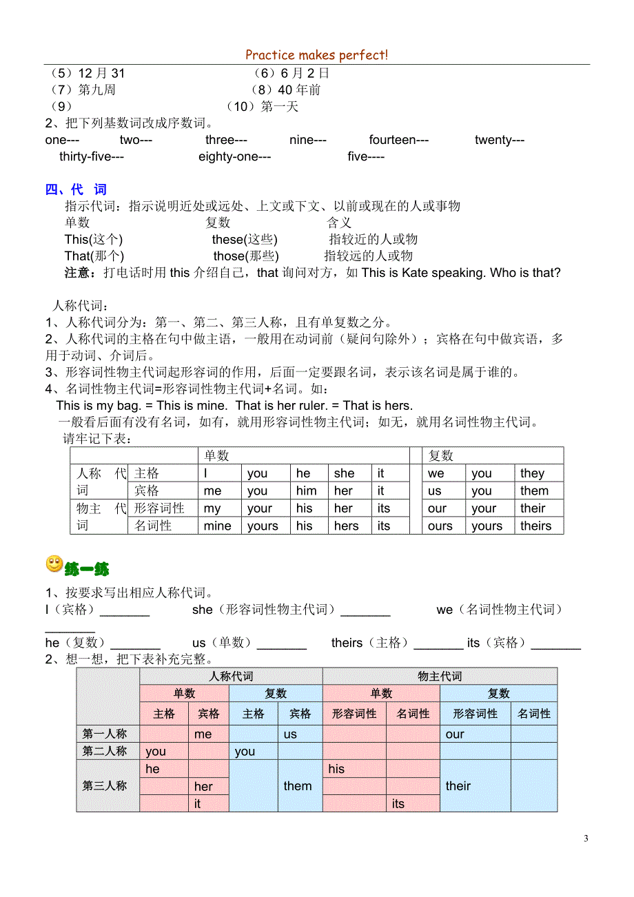 小学英语语法知识点_精讲+精练_第3页