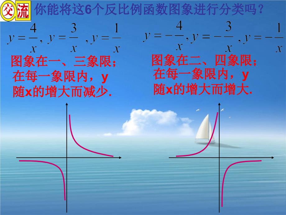 八年级数学下册9.2.2反比例函数的图象与性质课件苏科版课件_第4页