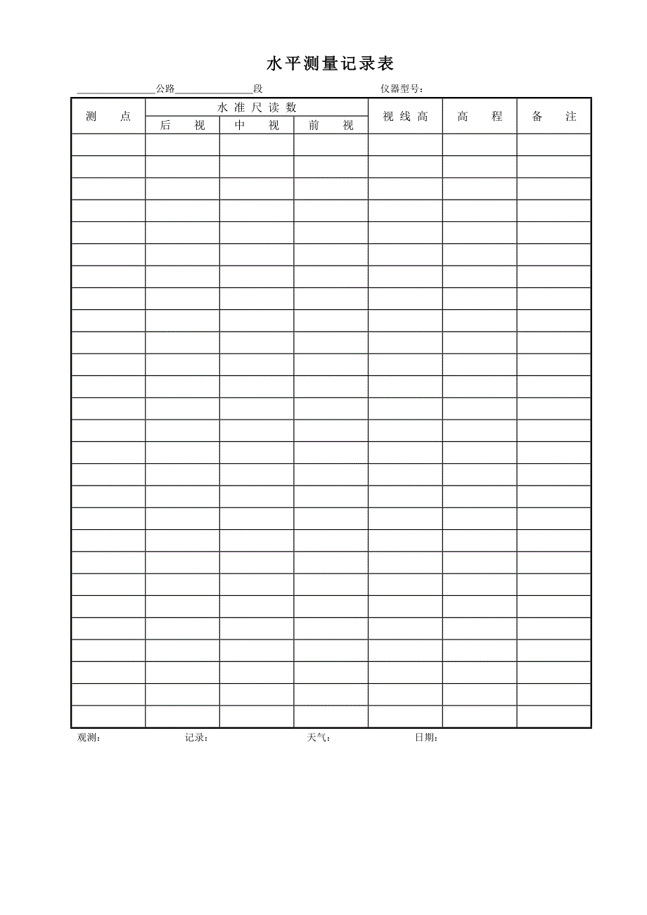 路线勘测实习用表(各组用多少复印多少).doc_第3页