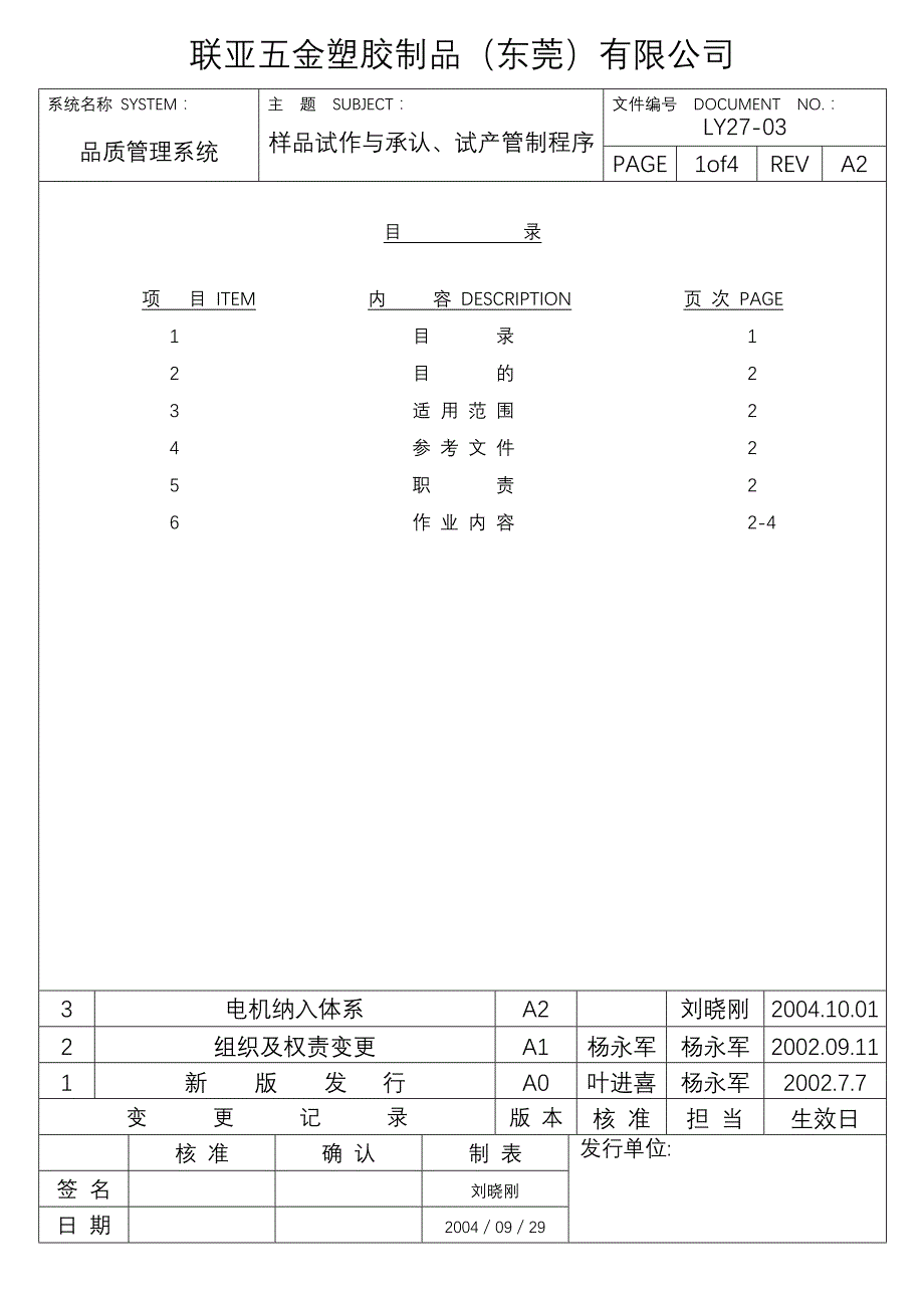 13样品试作与承认试产管制程序A2_第1页