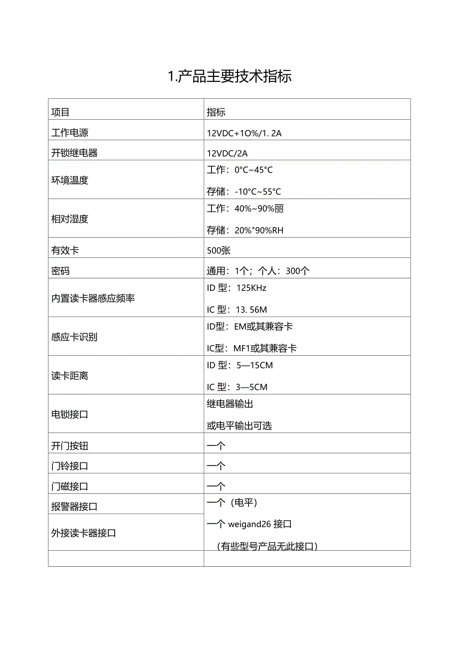 MG236B门禁说明书_第1页