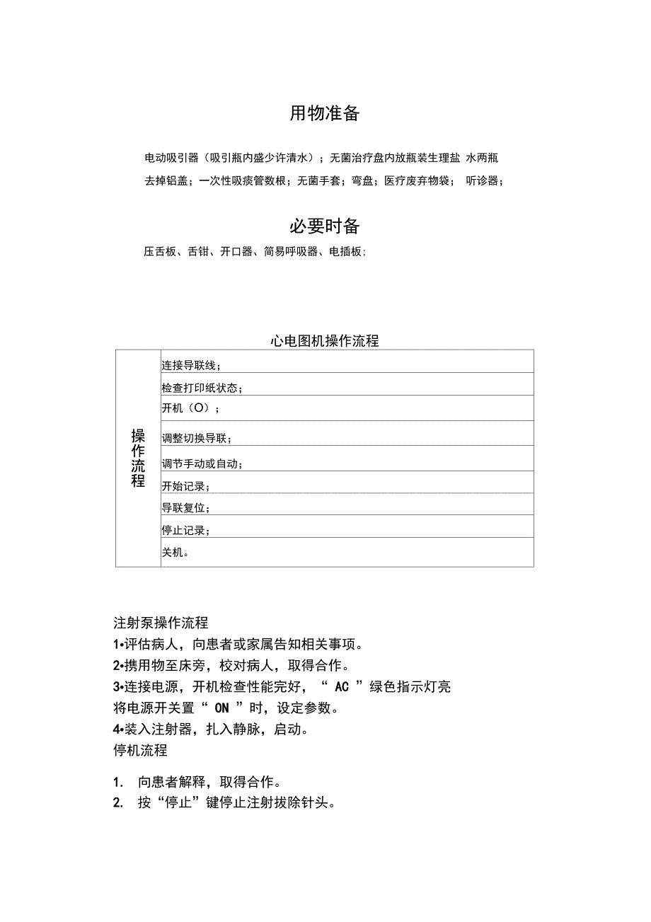 心电监护仪操作流程_第3页