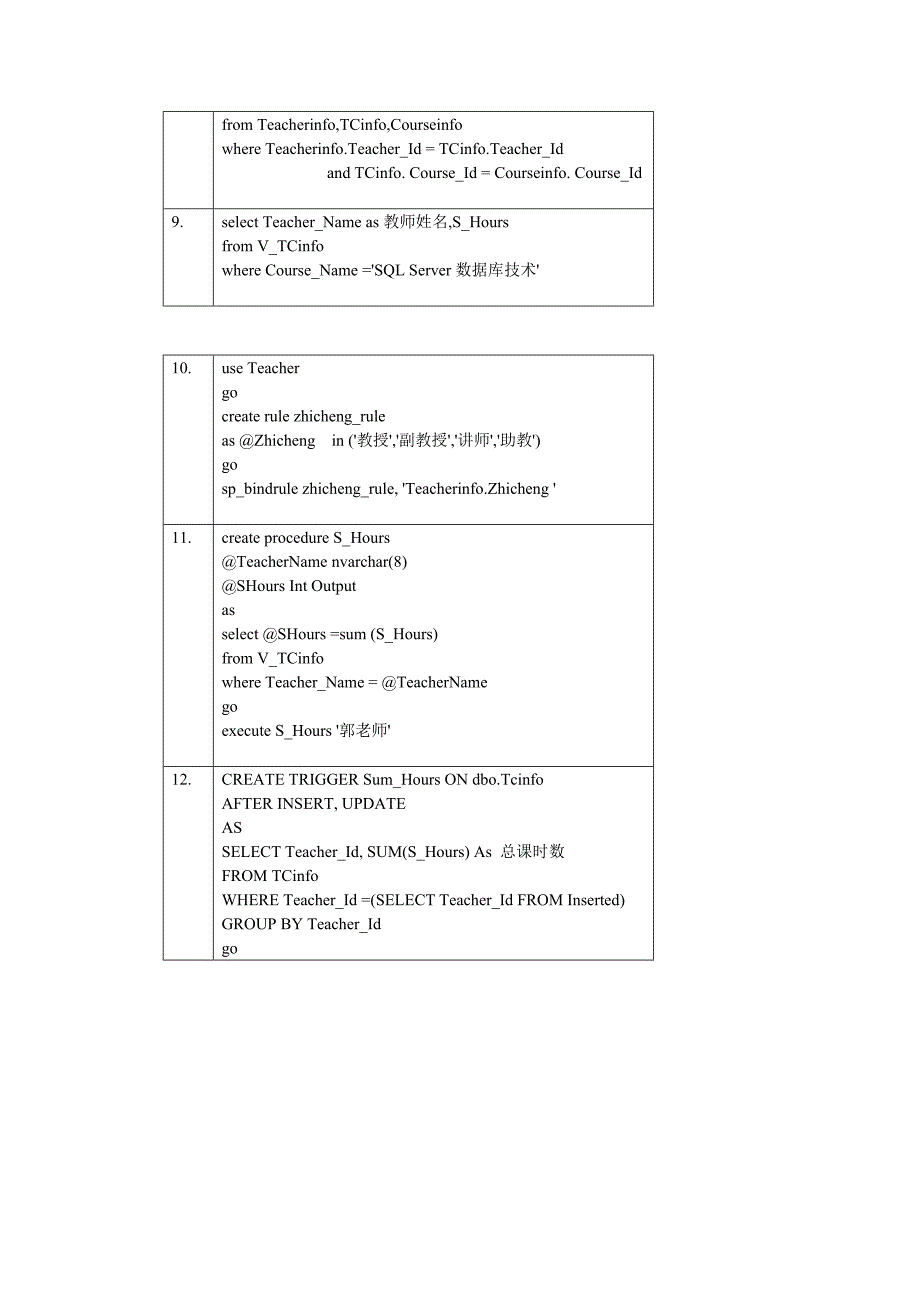 SQLServer数据库期末复习试题试卷及答案_第4页