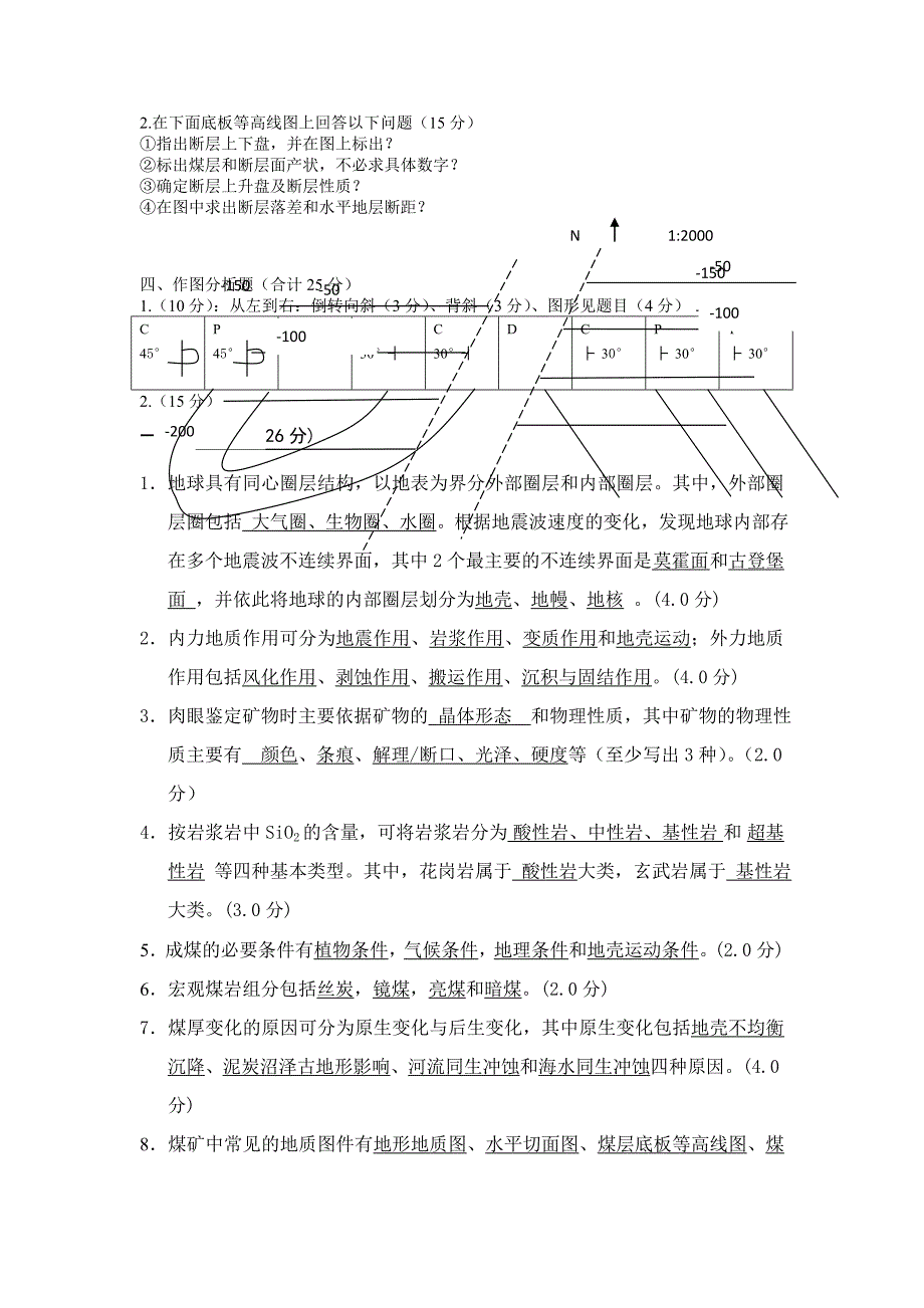 煤矿地质学试卷_第4页