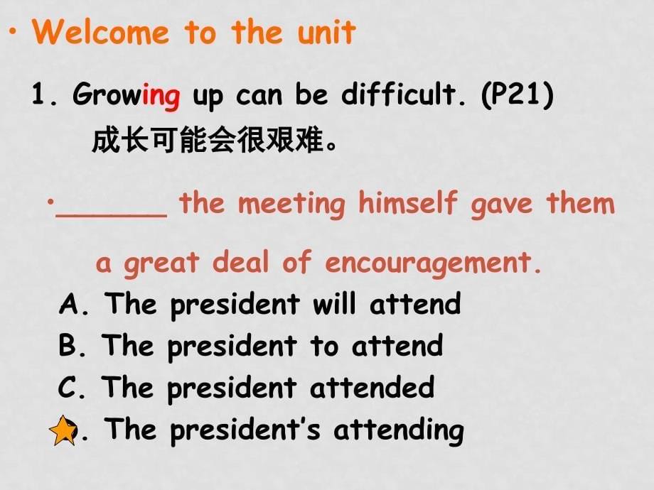 高考英语复习 模块1 Unit2 language points牛津版 (ppt)_第5页