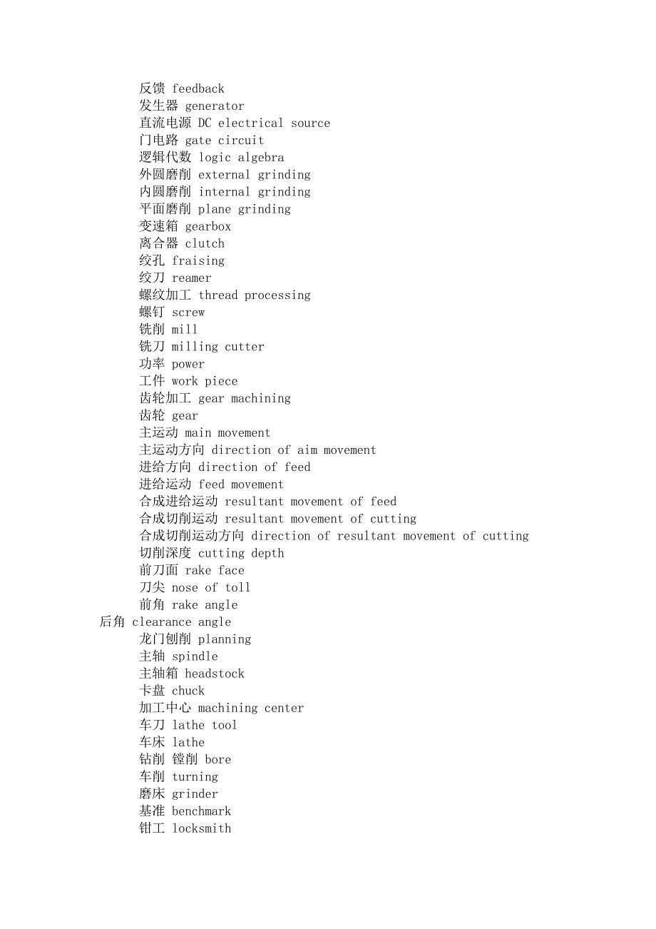 机械专业英语词汇 (2)_第2页