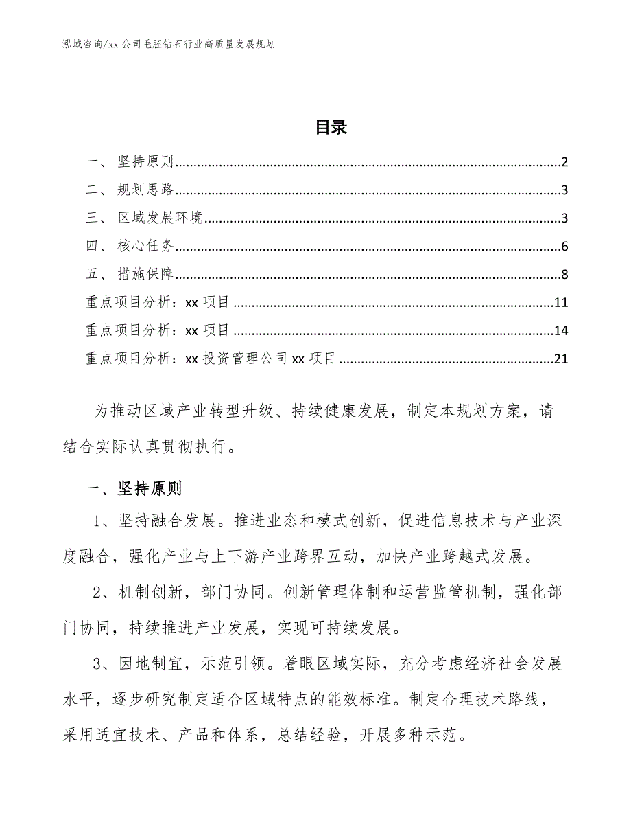 xx公司毛胚钻石行业高质量发展规划（十四五）_第2页