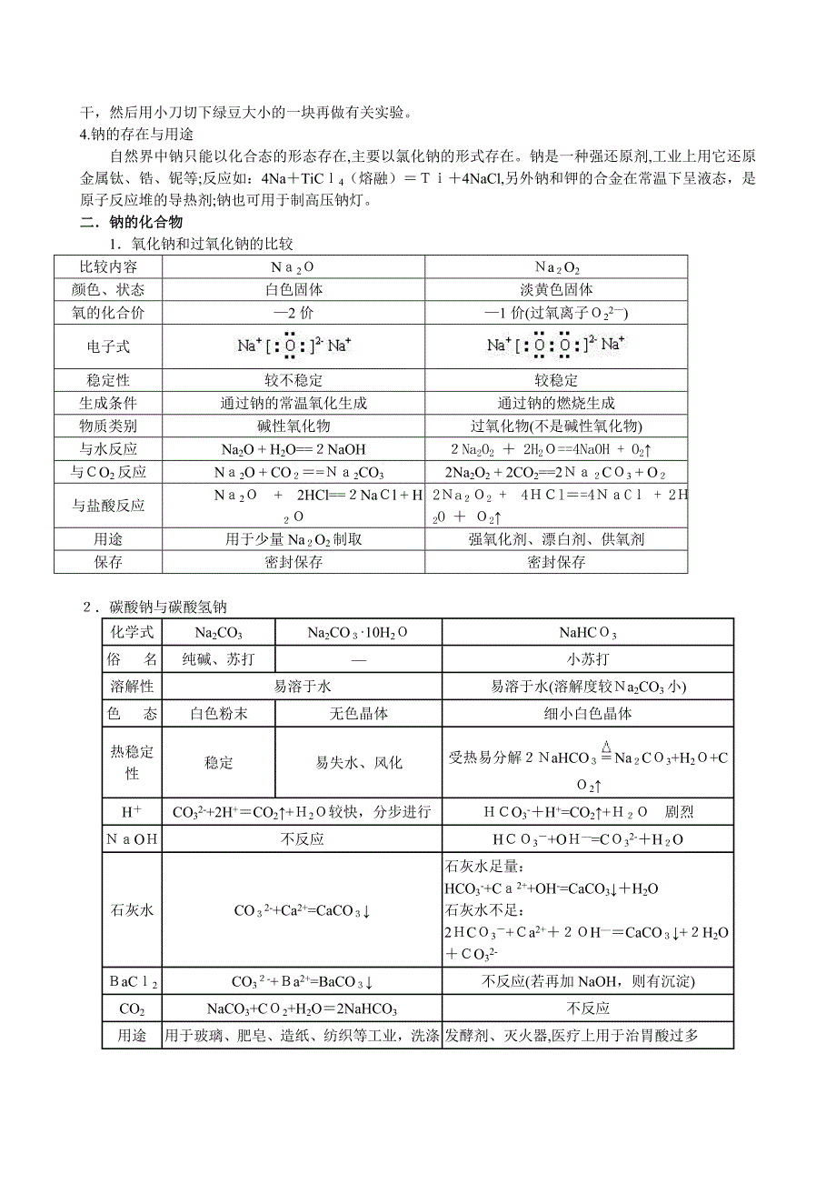 高考化学二轮名师复习教案11――钠及其化合物碱金属高中化学_第2页