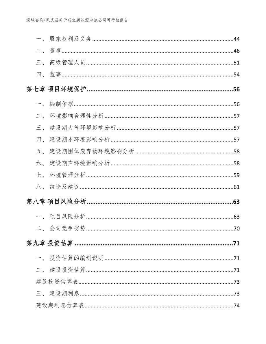 凤庆县关于成立新能源电池公司可行性报告（模板）_第5页