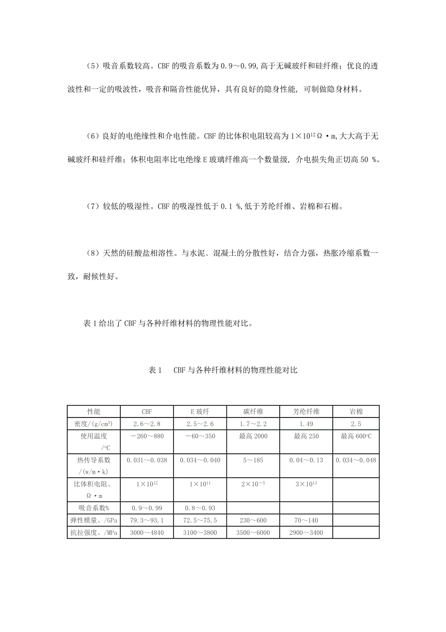 论文资料连续玄武岩纤维的发展及应用前景（word）可编辑_第5页