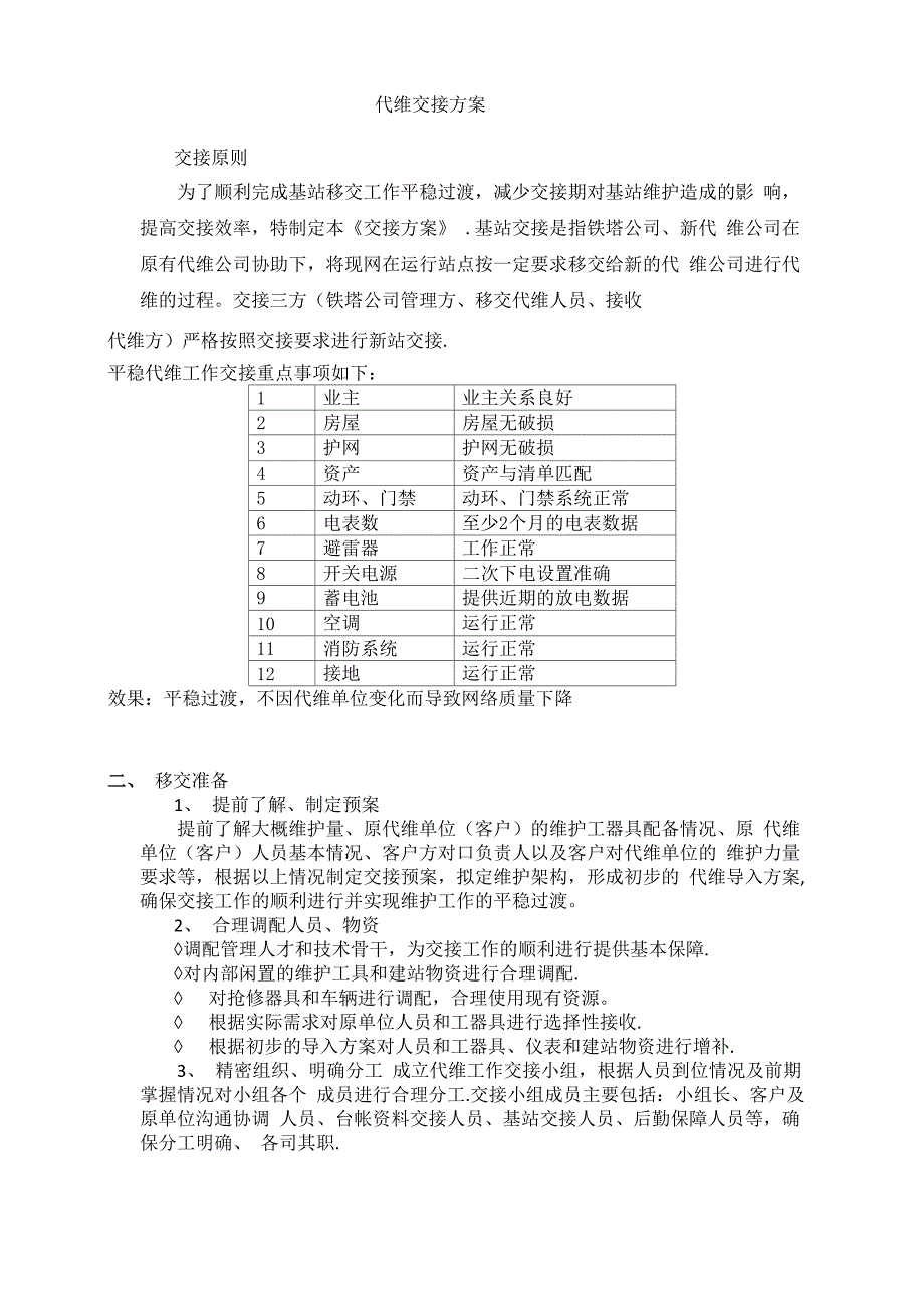 代维交接方案_第1页