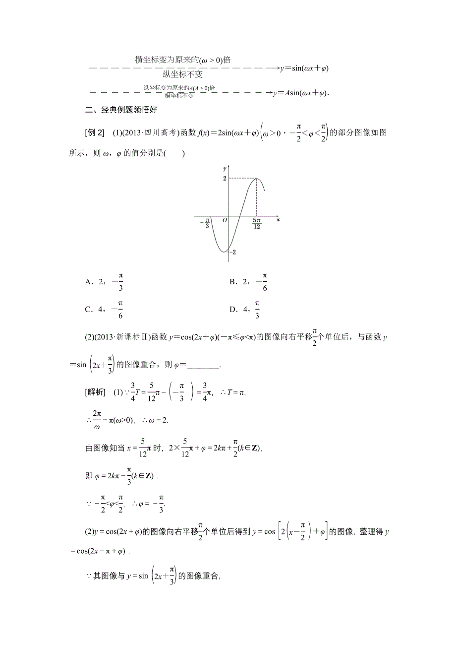 2014届高考数学(理科)二轮复习专题讲义专题二三角函数的图像与性质_第3页