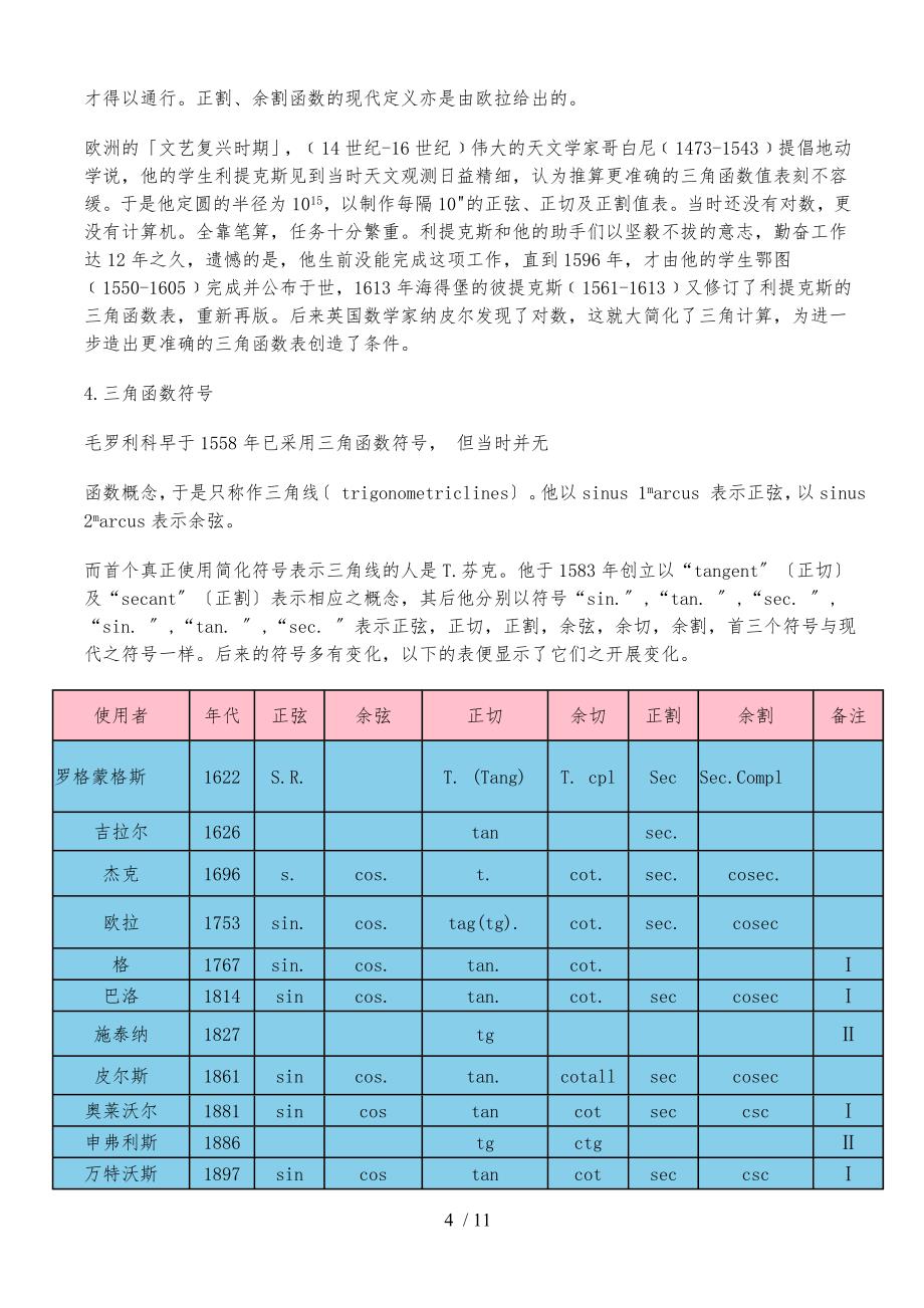 三角函数的发展历史_第4页