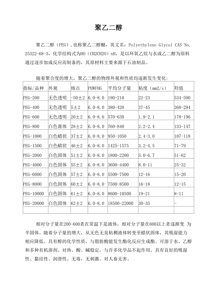 聚乙二醇的应用_第1页