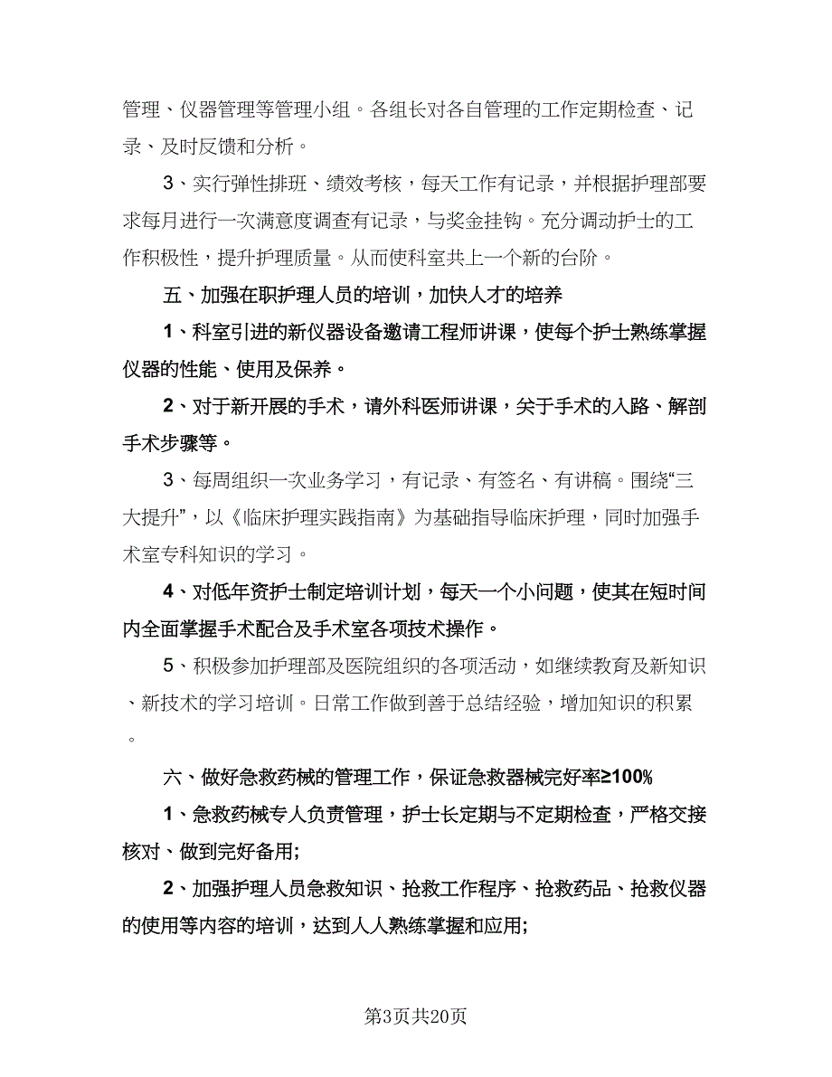 护理年度工作计划参考样本（6篇）.doc_第3页