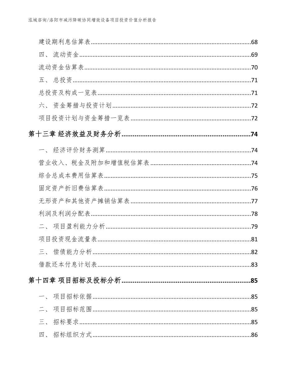 洛阳市减污降碳协同增效设备项目投资价值分析报告模板参考_第5页