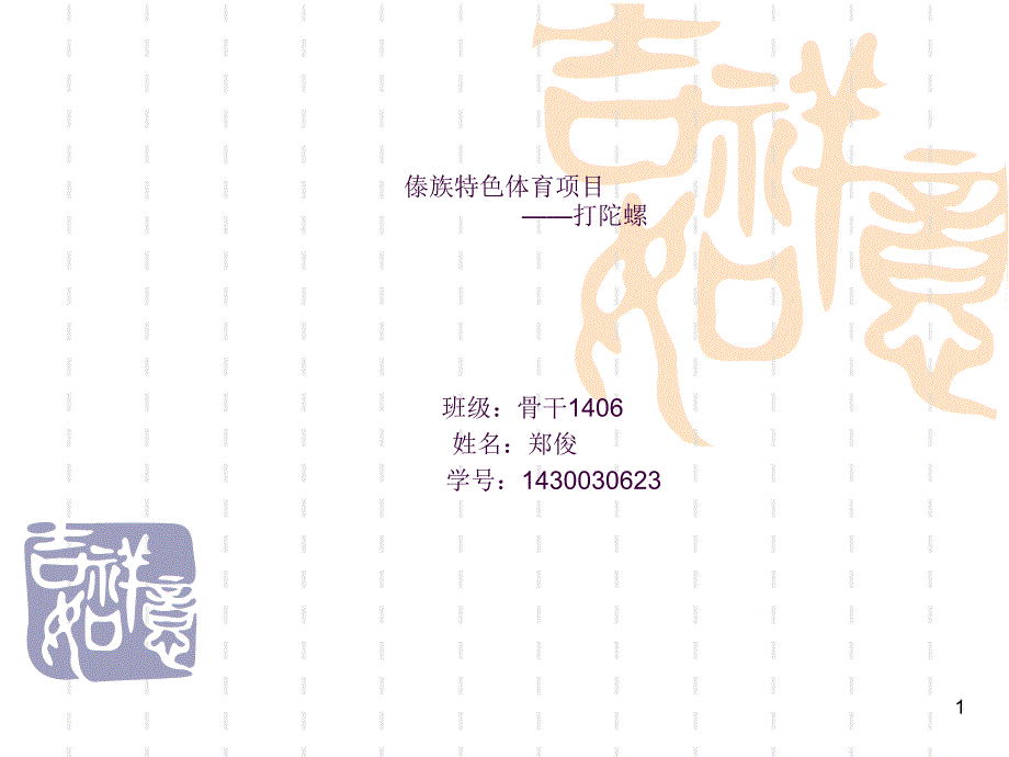 傣族特色体育项目ppt课件_第1页