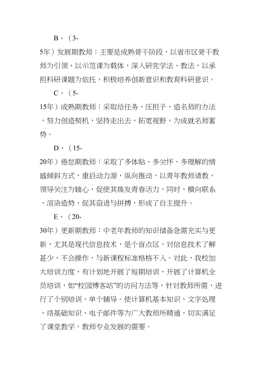 学校教师专业发展工作总结(DOC 66页)_第4页