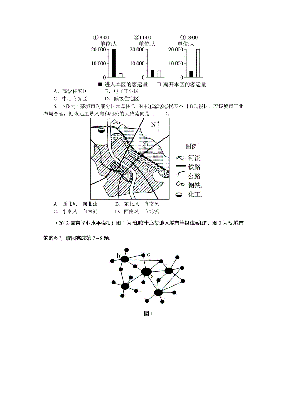 最新地理湘教版必修2课后训练：第二章 第一节　城市空间结构 Word版含解析_第2页