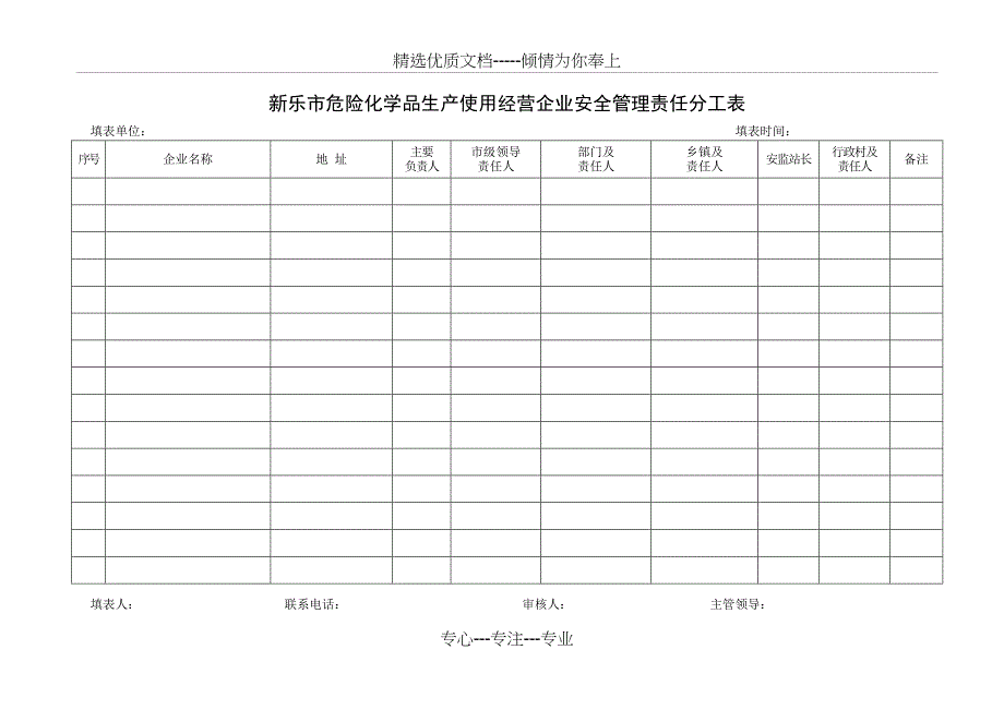 安全生产网格化管理填写样表_第1页