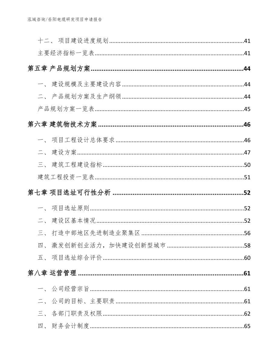 岳阳电缆研发项目申请报告_第5页