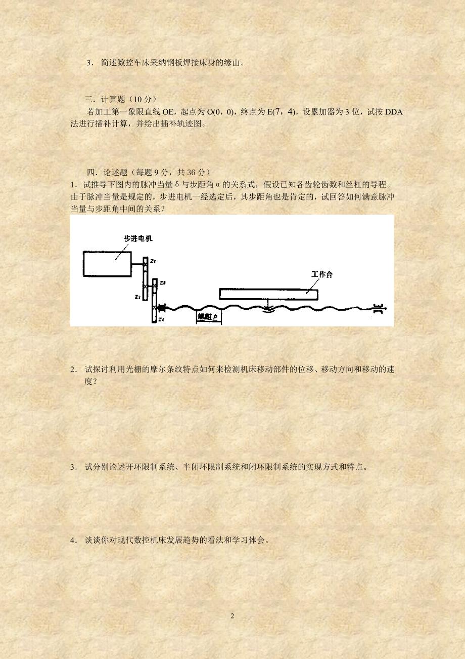 数控机床即数控技术试卷_第2页