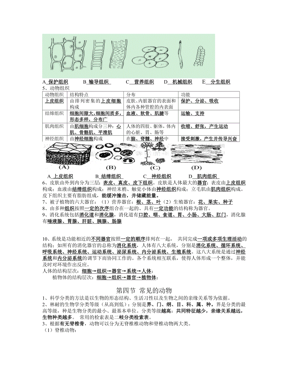 七年级上册科学第二章-观察生物-知识点.doc_第3页