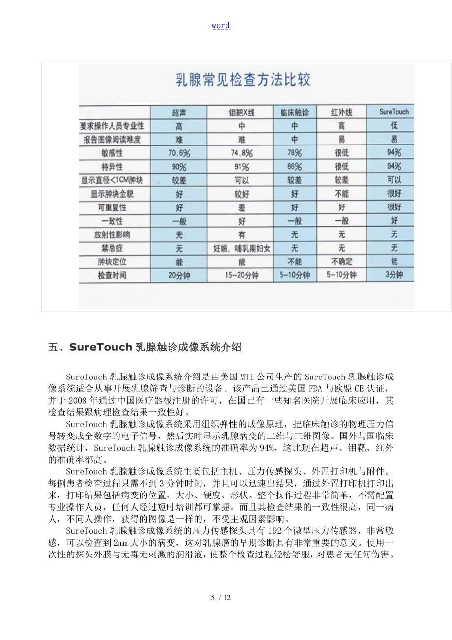 乳腺可行性报告材料111_第5页