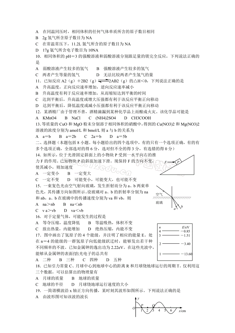 2005年高考全国2卷理综试题及答案.doc_第2页