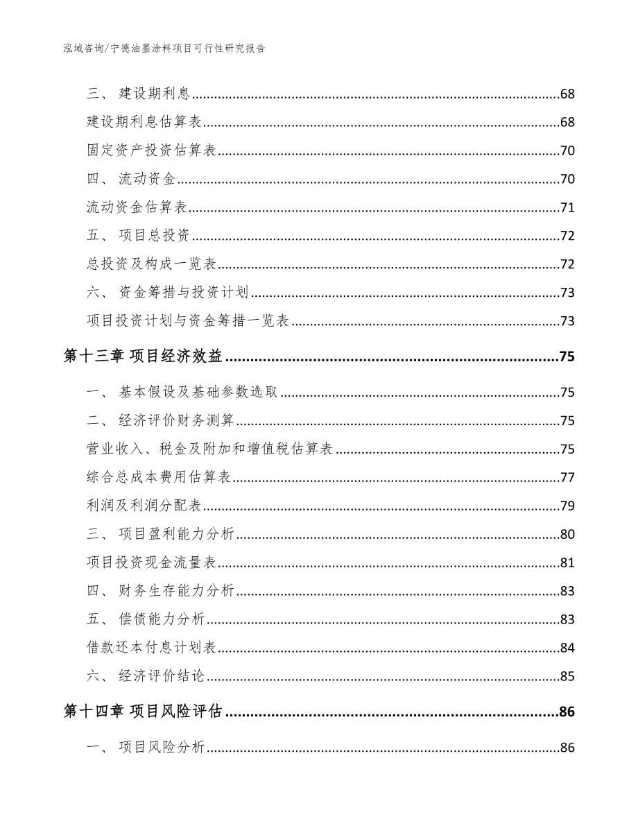 宁德油墨涂料项目可行性研究报告（范文）_第5页