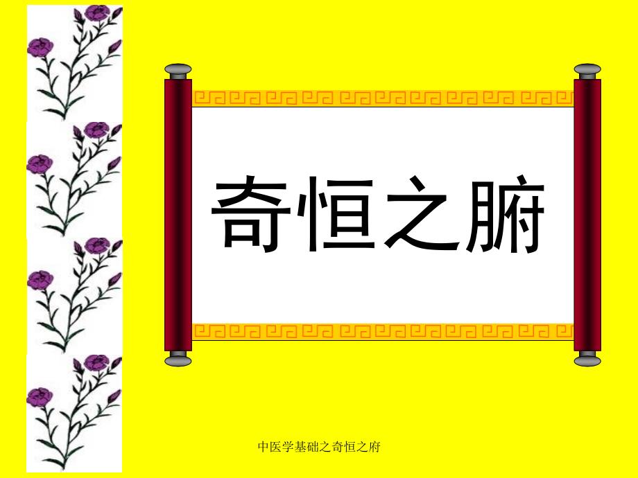 中医学基础之奇恒之府课件_第1页