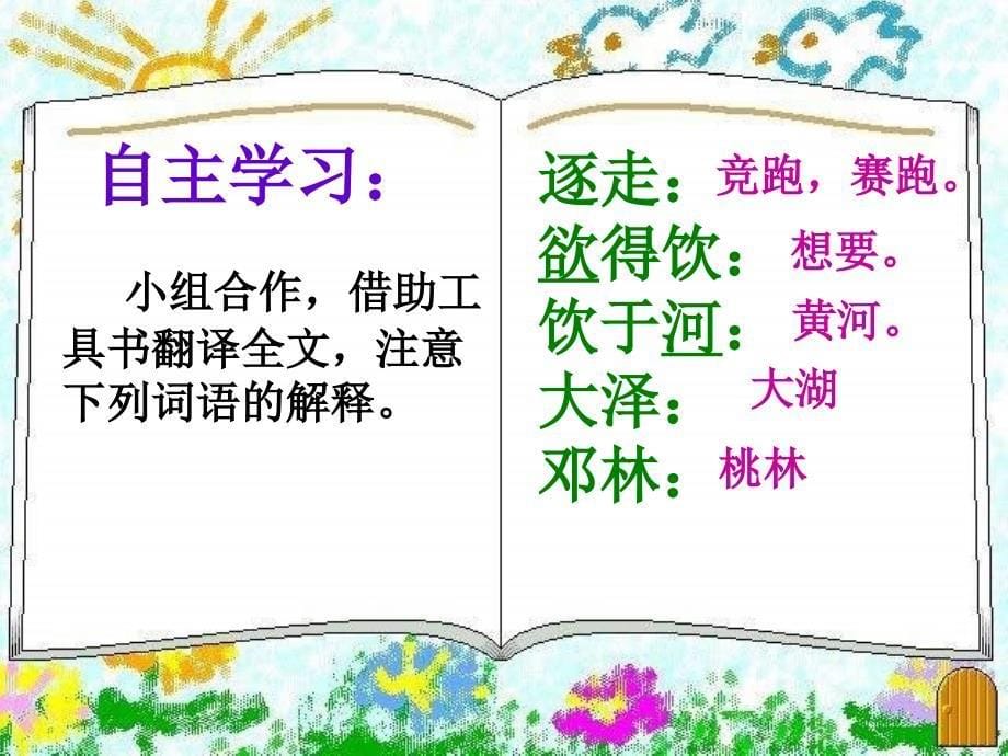 鲁教版六年级下册短文两篇夸父逐日两小儿辩日课件_第5页