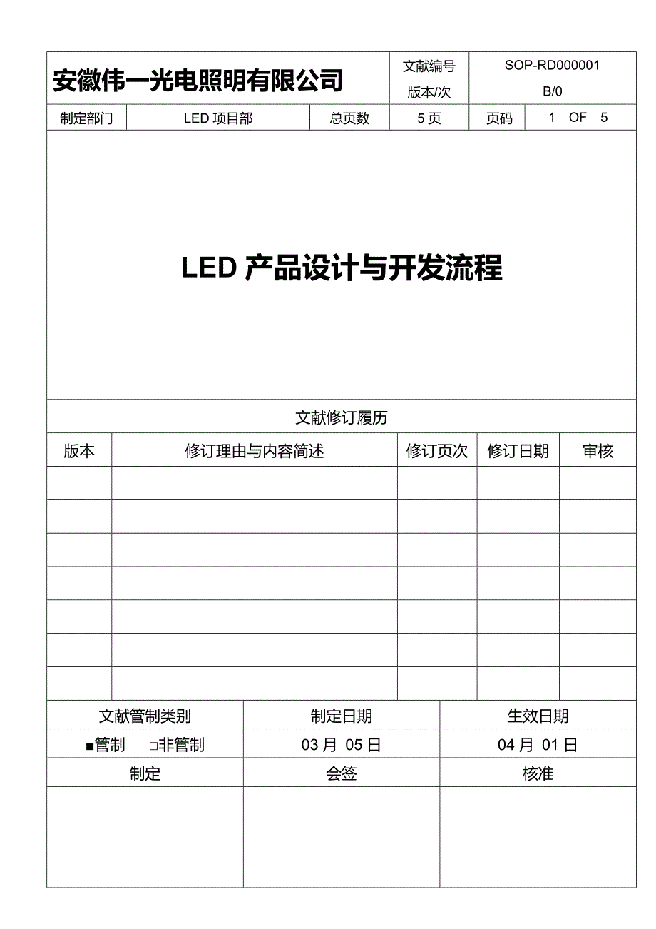LED产品设计与开发流程_第1页