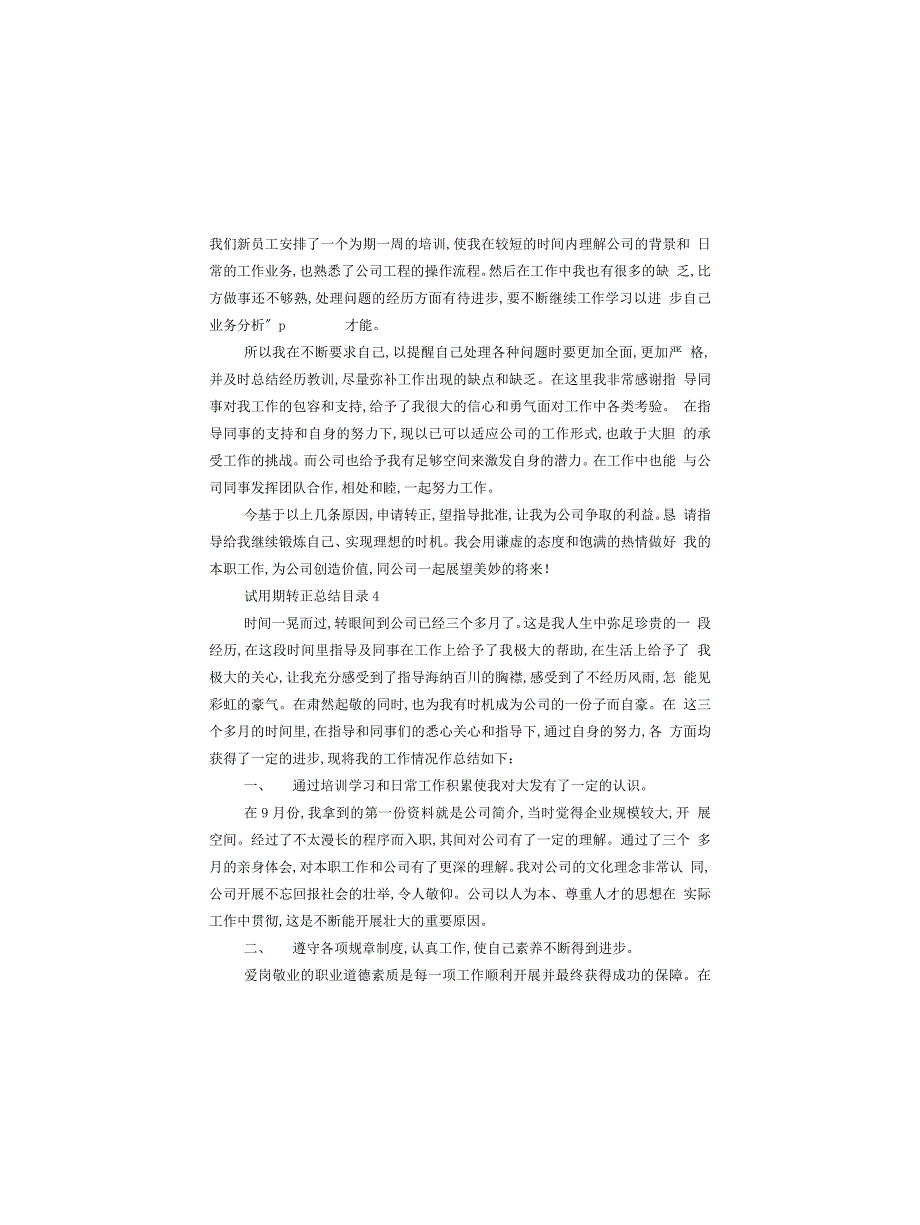 试用期转正总结目录_第3页