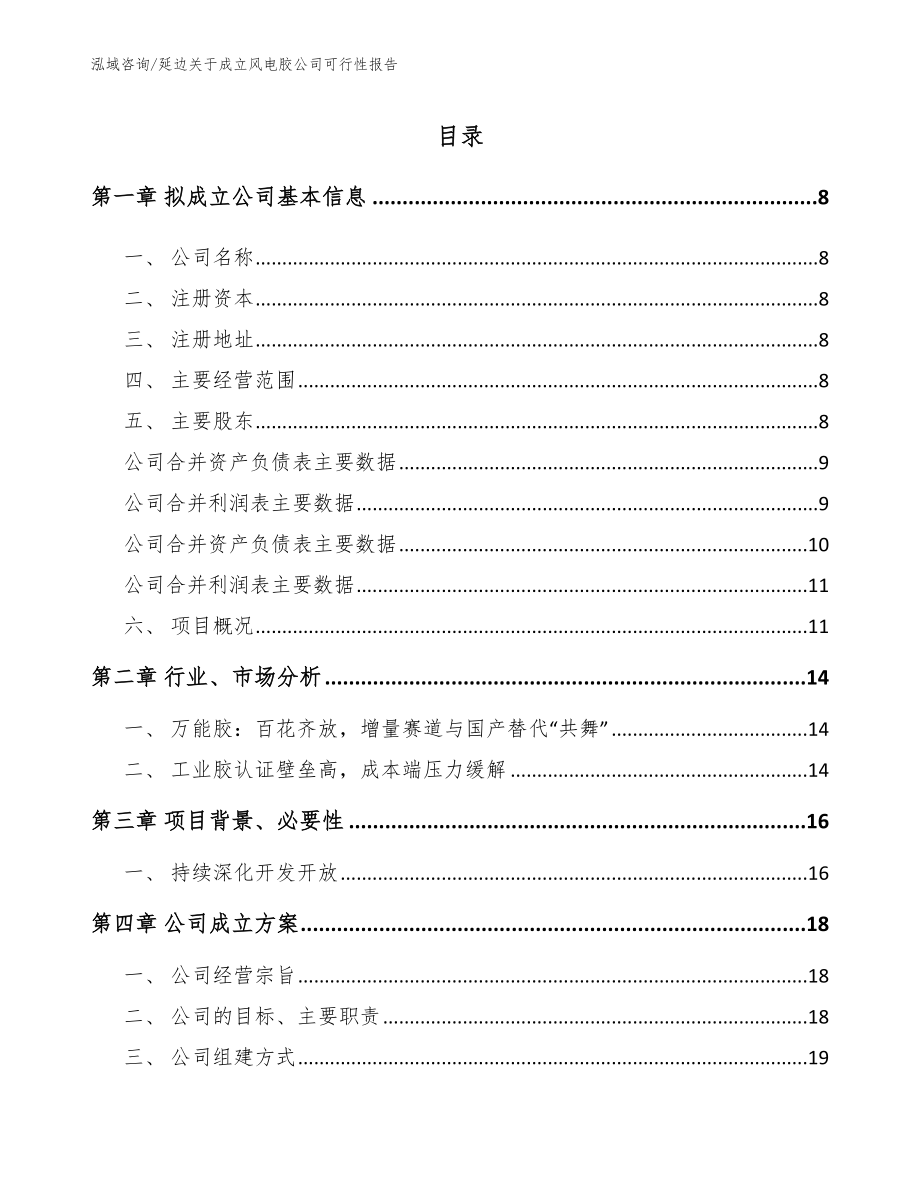 延边关于成立风电胶公司可行性报告_第2页