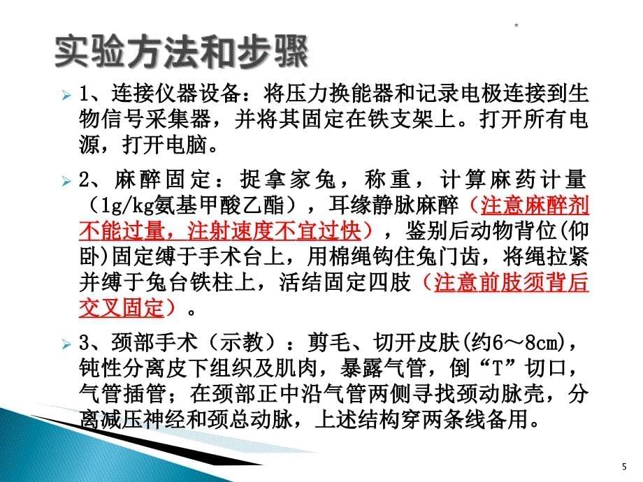 某些因素对血压的影响减压神经放电课件PPT文档资料_第5页