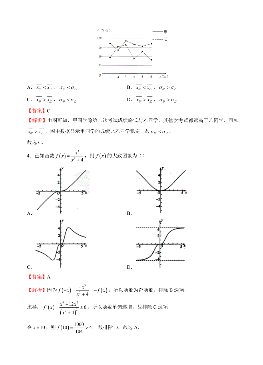 最新高三入学调研文科数学试卷有答案(新课标人教版)_第2页