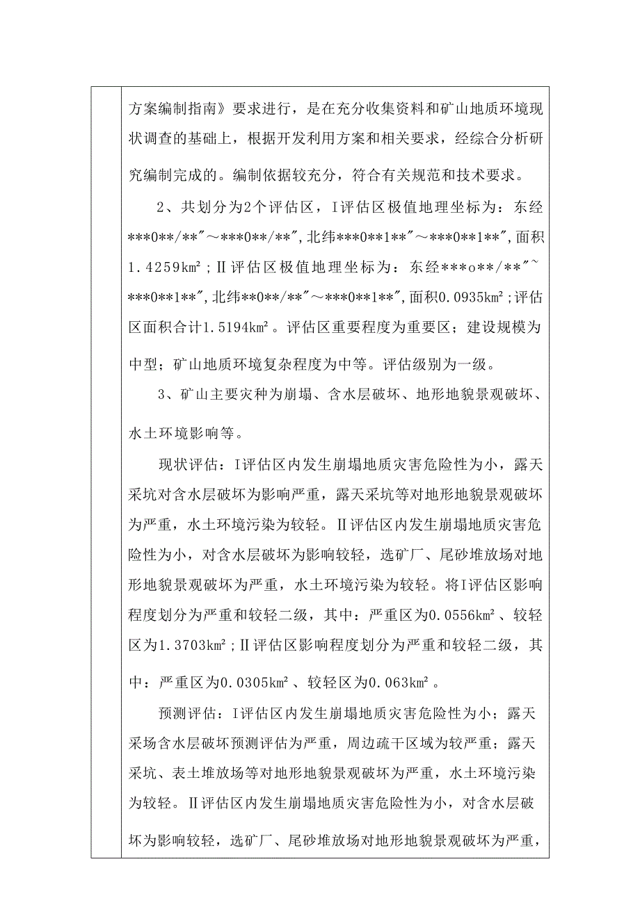 《山东兴盛矿业有限责任公司上峪铁钛矿矿山地质环境保护与土地复垦方案》专家意见.docx_第2页