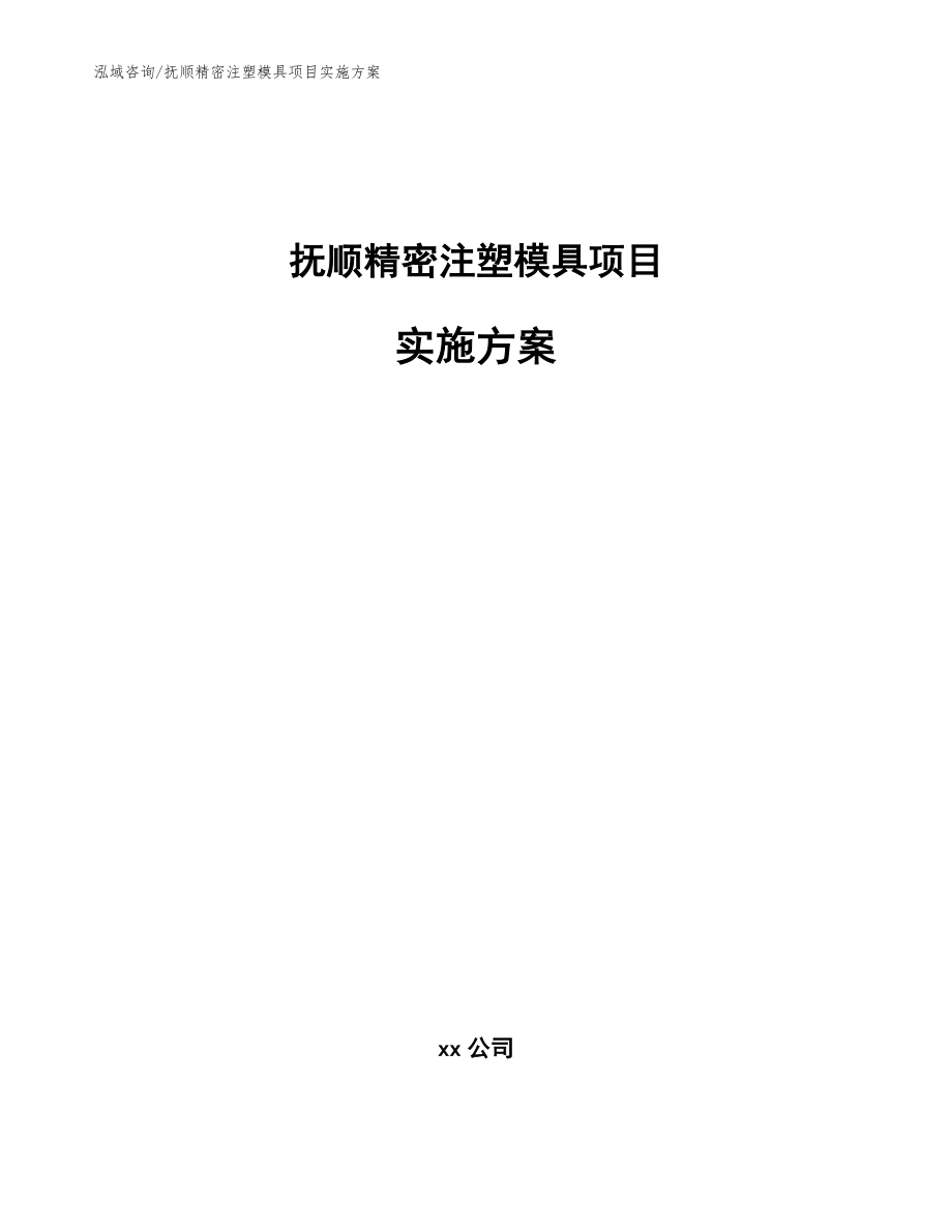 抚顺精密注塑模具项目实施方案范文模板_第1页