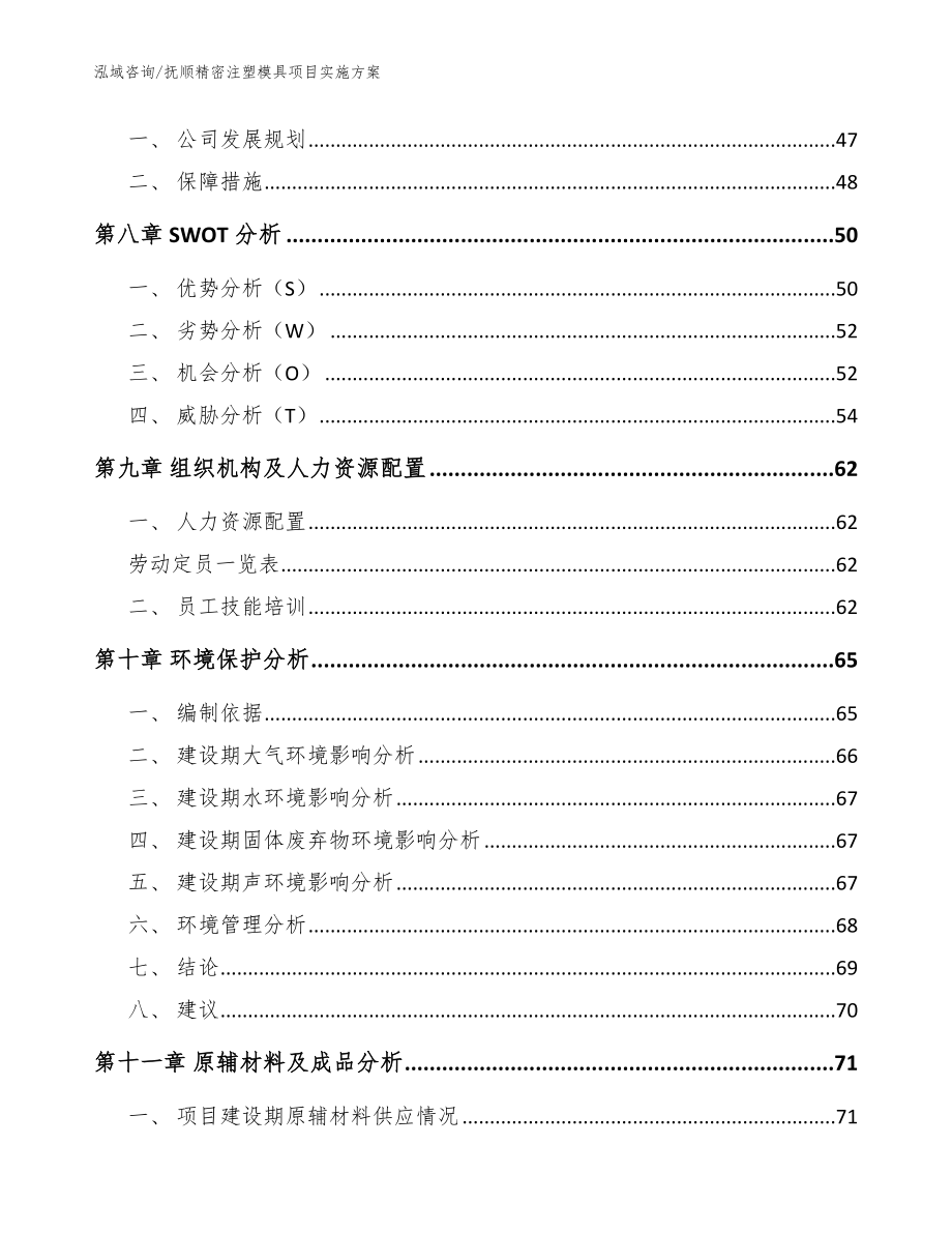 抚顺精密注塑模具项目实施方案范文模板_第4页