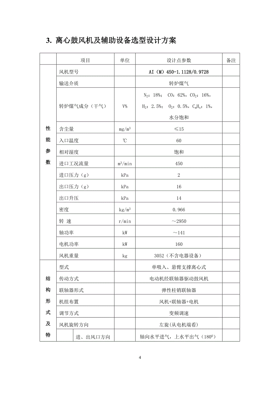 转炉煤气加压机技术方案_第4页