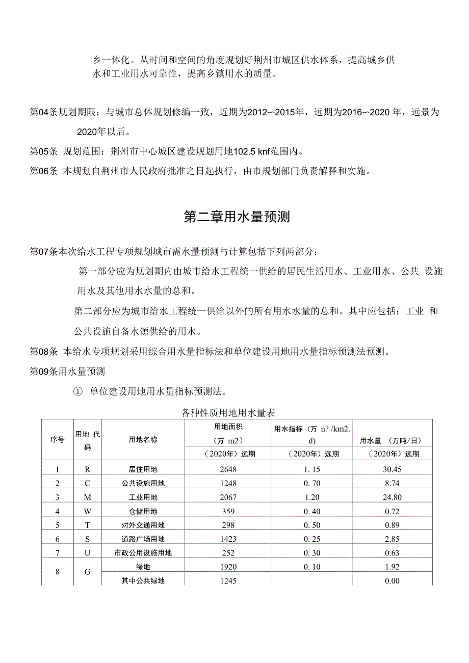 中心城区给水工程专项规划文本_第3页