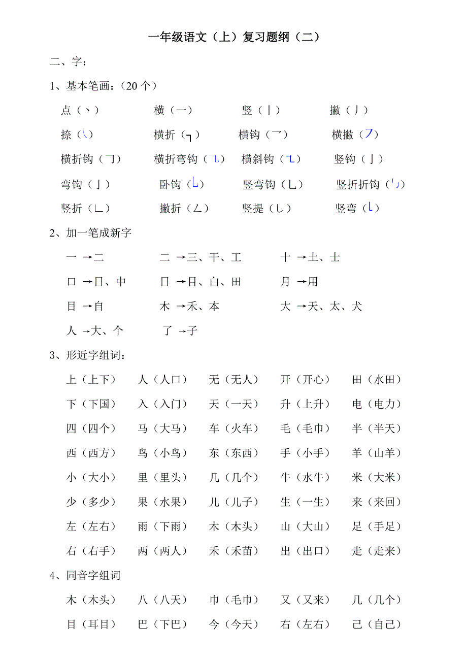 一年级上册语文复习提纲 .doc_第2页