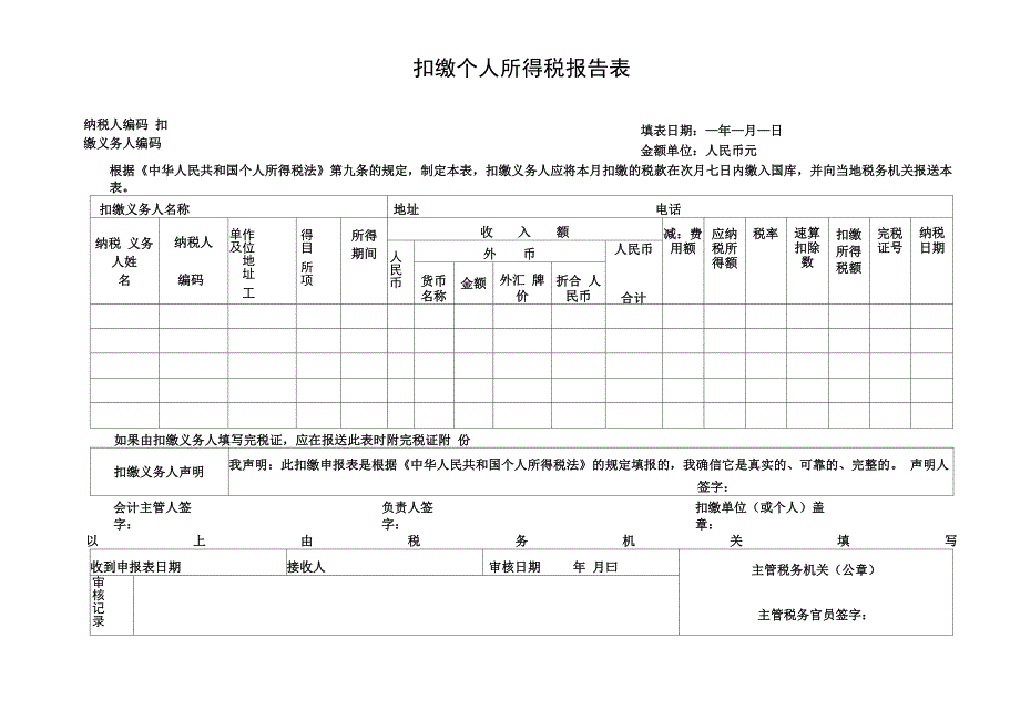 内蒙古锡林郭勒扣缴个人所得税报告表_第1页