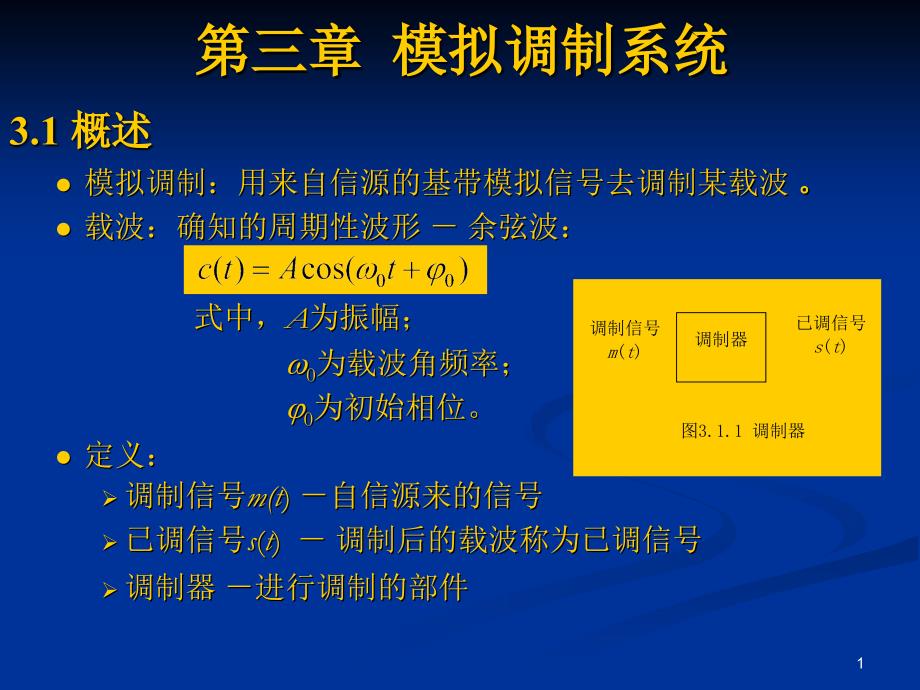 通信原理第3章模拟调制系统_第1页