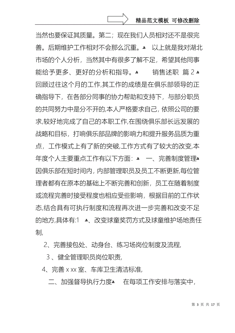 热门销售述职模板汇总六篇_第3页