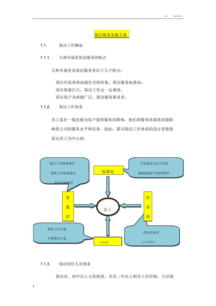 保洁服务实施方案_第1页