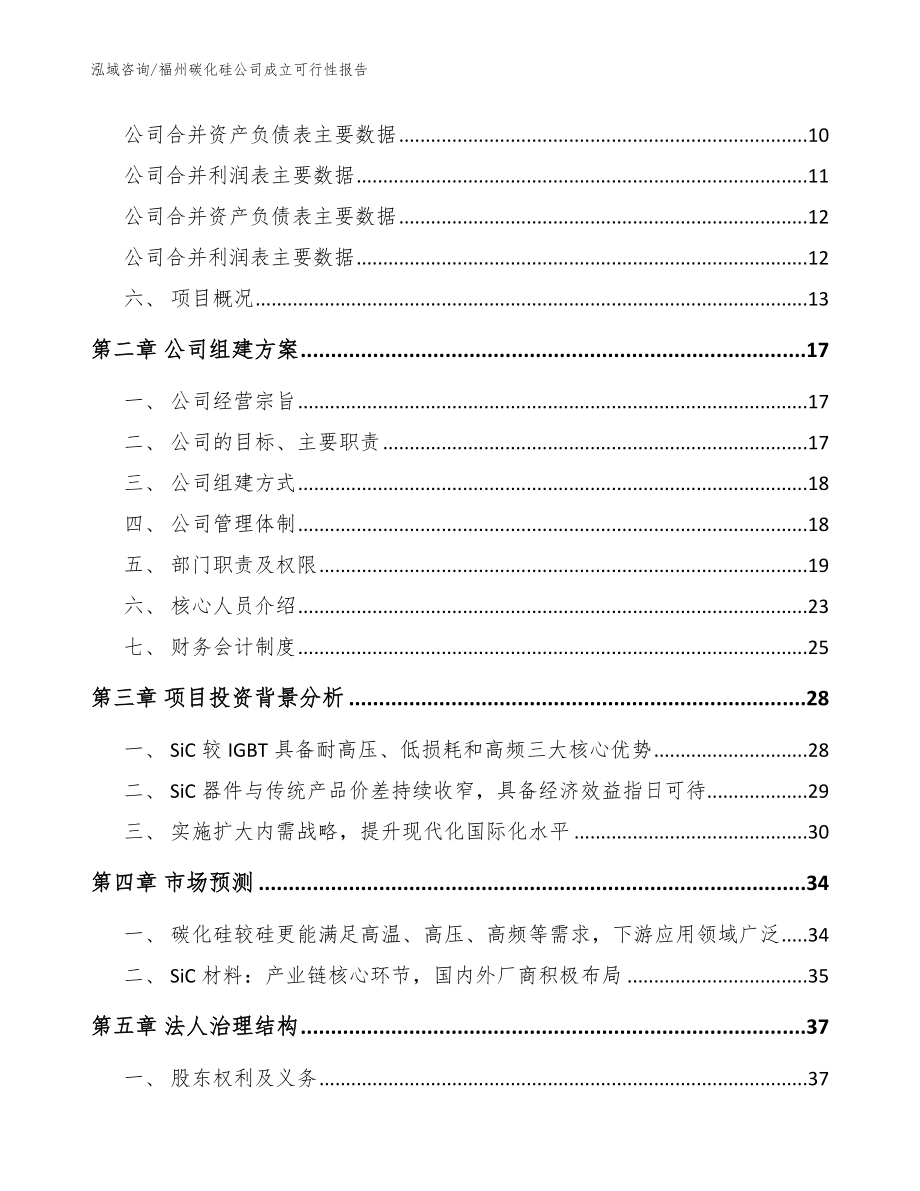 福州碳化硅公司成立可行性报告（模板范文）_第4页